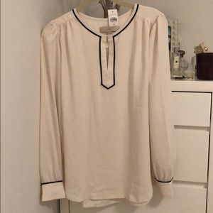 Off White Loft blouse